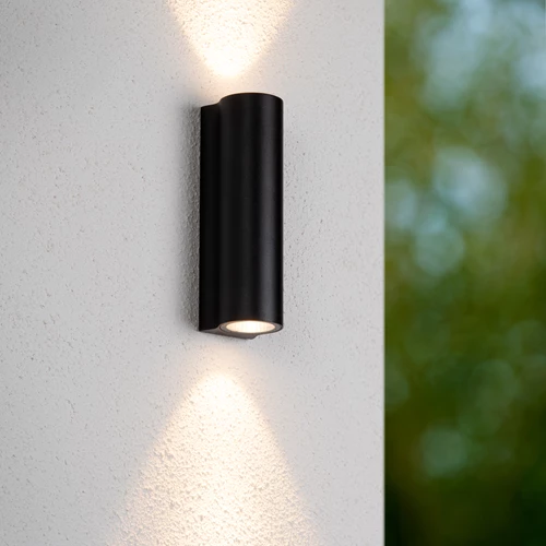 Lucide AKRA - Wall light Indoor/Outdoor - LED - 2x6,5W 2700K - IP54 - Black - atmosphere 1
